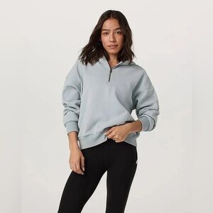 NWT Vuori Restore Relaxed Half Zip Hoodie in Blue Haze